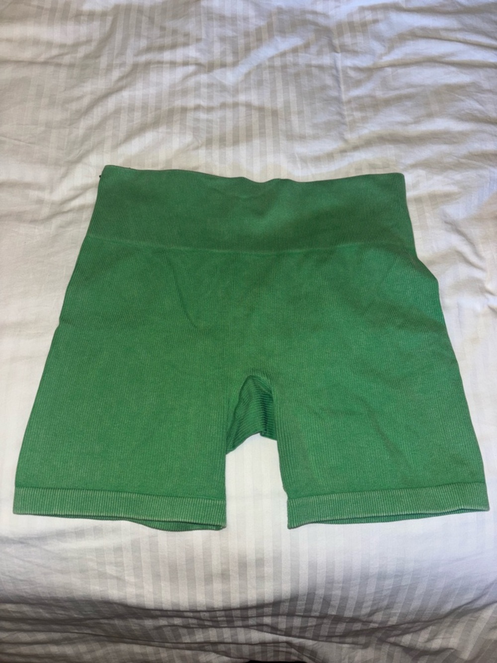 Joy Lab High-Waist Ribbed Green Women's Bike Shorts